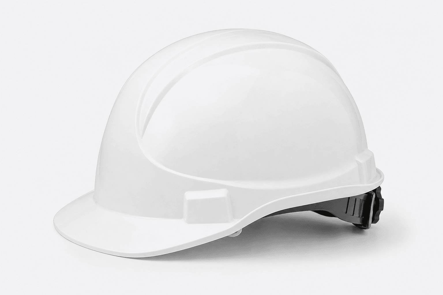 White industrial safety helmet